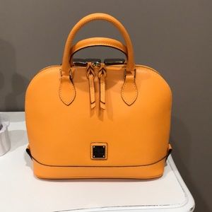 Dooney and Bourke zip zip satchel (melon) with dust bag